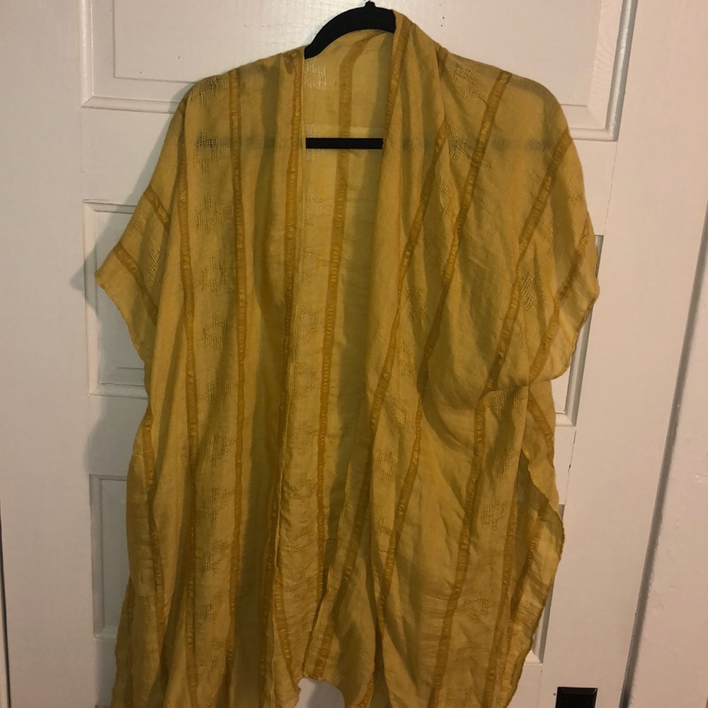 Sheer Mustard kimono / cardigan
